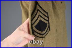 Vtg Men's 1933 Pre WWII US Army Wool Uniform Shirt With WW2 Alaska Patch Sz M ADC