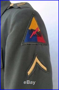 Vtg Post WW2 US Army 10th (USAAF) Enlisted Uniform Jacket with patches pins
