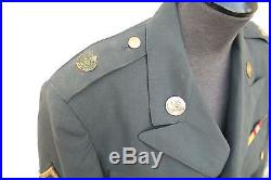 Vtg Post WW2 US Army 10th (USAAF) Enlisted Uniform Jacket with patches pins