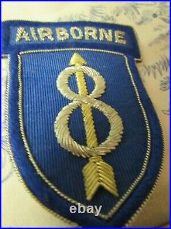 Vtg. Post WWII Era US Army 509th Airborne Inf. Rgt. Bullion Blazer SSI Patch