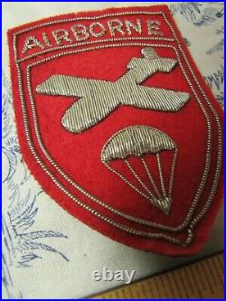 Vtg. Post WWII Era US Army Airborne Cmd or 555th PIR Bullion Blazer Patch