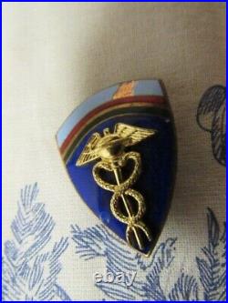 Vtg. Post WWII US Army Europe Medical Command Enameled A Brand / Theater DI