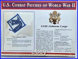 Vtg US Combat Patches WWII Army 18th Airborne Corps 5th Armor Tank China Burma