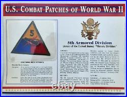Vtg US Combat Patches WWII Army 18th Airborne Corps 5th Armor Tank China Burma