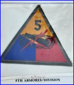 Vtg US Combat Patches WWII Army 18th Airborne Corps 5th Armor Tank China Burma