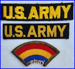 Vtg US Combat Patches WWII Army 18th Airborne Corps 5th Armor Tank China Burma