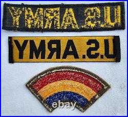 Vtg US Combat Patches WWII Army 18th Airborne Corps 5th Armor Tank China Burma