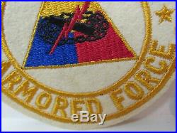 Vtg. WWII/KW US Army Armored Force Embroidered on Felt PX Souvenir Patch