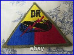 Vtg. WWII/KW US Army DR / Demonstration Rgt. Armor Yellow Apex SSI Variation