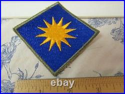Vtg. WWII US Army 40th Division OD Border FE, CE Variation SSI Patch