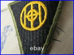 Vtg. WWII US Army 83rd Division OD Border FE, CE Variation SSI Patch