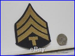 Vtg. WWII US Army Technician Sergeant 5th Grade RARE Aussie Bevo Weave Stripes