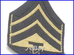 Vtg. WWII US Army Technician Sergeant 5th Grade RARE Aussie Bevo Weave Stripes