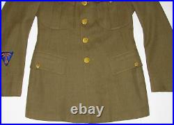 Vtg Wwii U. S. Army Wool Dress Jacket! Army Air Force & Communications Patches Xs