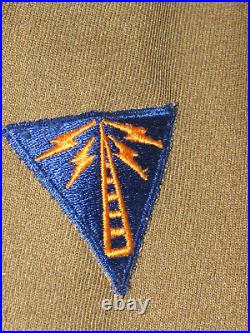 Vtg Wwii U. S. Army Wool Dress Jacket! Army Air Force & Communications Patches Xs