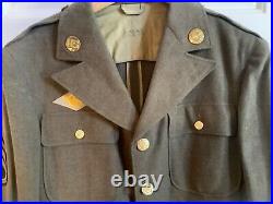 Vtg Wwii Ww2 Us Army Air Corps Sergeant Wool Dress Jacket Gi Engineer Patch +