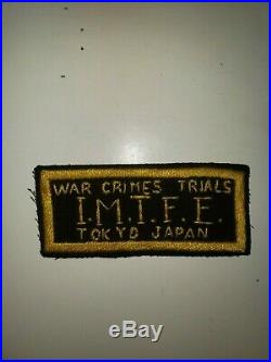 WA1-22 Original WW2 Era US Army War Crimes Trials Tokyo Japan IMTFE