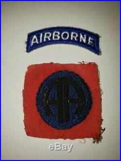 WA1-3 Original WW2 US Army 82nd Airborne Shoulder Patch Air Force Bouillon AAF