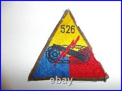 WA3-6 WW 2 US Army 526th Tank Battalion woven Armored Triangle German original