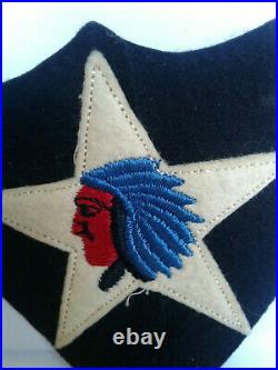 WW1 WW2 US Army 2nd Infantry felt embroidered patch has extra felt flap