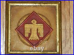 WW2FRAMED U S Army 45th Division Patch With ribbons/rank+ PARAFFIN, THUNDERBIRD