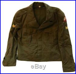 WW2 1944 US Military Army Wool IKE Field Jacket 40S with Patches