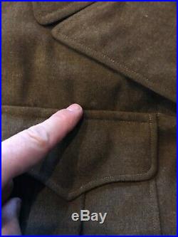 WW2 1944 US Military Army Wool IKE Field Jacket 40S with Patches