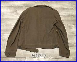 WW2 1944 Vintage US Army Ike Wool Field Coat Mens With Patches Size 36 L WWII