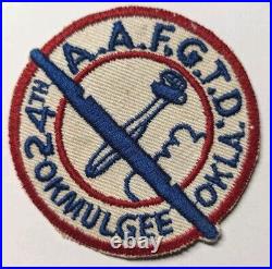WW2 24th Army Air Forces Glider Training Detachment Patch OKMULGEE OKLA XB