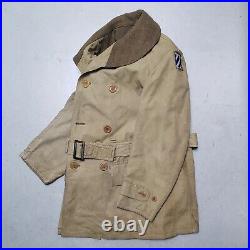 WW2 40s US Army Mackinaw Jeep Coat Parka M-1938 Jacket w 3rd Infantry Patch RARE