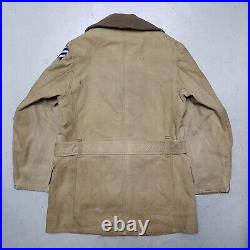 WW2 40s US Army Mackinaw Jeep Coat Parka M-1938 Jacket w 3rd Infantry Patch RARE