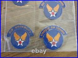 WW2 AAF 15 different Tab set Army Air Force patch lot collection