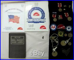 WW2 ARMY MEDIC MILITARY MEDALS PATCHES PERSONAL GEAR 78th LIGHTNING DIVISION US