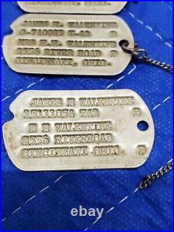 WW2 Army Air Corps Identification Card & Officers Dog Tags Ship Free