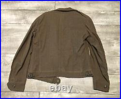 WW2 Ike Wool Field Coat Mens With Patches Size 36 L WWII 40s US Vintage Army