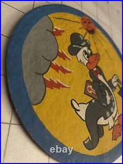 WW2 USAAF Army Air Force 652nd Bombardment Squadron Donald Duck Painted Patch14