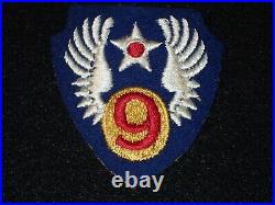 WW2 US AAF 9th Army Air Forces SSI Shoulder Patch English Theater Made, Scarce