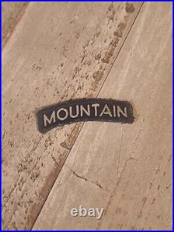 WW2 US ARMY 10th Infantry Division tab Mountain THEATRE Italian Made PATCH