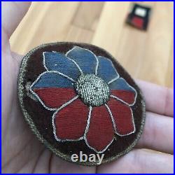 WW2 US ARMY 9TH INFANTRY DIVISION ORIGINAL Theater Made BULLION Felt Patch WWII