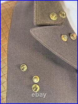 WW2 US ARMY GENERAL STAFF OFFICER CHOCOLATE TUNIC With CHQ PATCHE 1940 NAMED