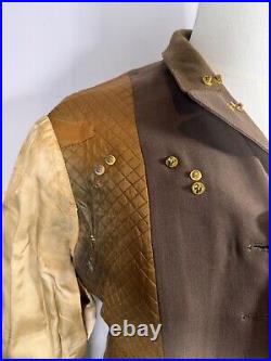 WW2 US ARMY GENERAL STAFF OFFICER CHOCOLATE TUNIC With CHQ PATCHE 1940 NAMED