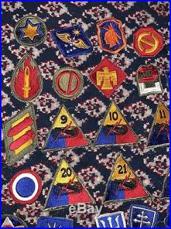 WW2 US ARMY Military Large Patch Grouping Lot 561 Total Patches