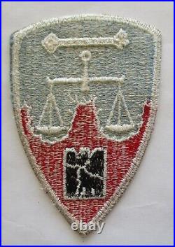 WW2 US ARMY NUREMBURG WAR CRIMES TRIALS PATCH 1940s U. S. Made Cut Edge No Glow