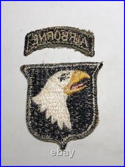 WW2 US Army 101st Airborne Division Patch Detached Tab No Glow Great Shape