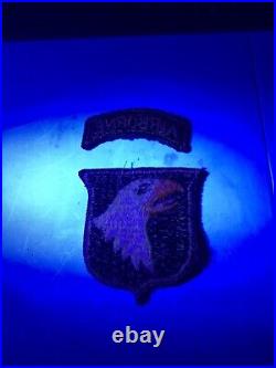 WW2 US Army 101st Airborne Division Patch Detached Tab No Glow Great Shape