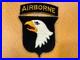 WW2 US Army 101st Airborne Division Patch Whiteback Type 14