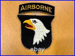 WW2 US Army 101st Airborne Division Patch Whiteback Type 14