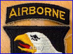 WW2 US Army 101st Airborne Division Patch Whiteback Type 14