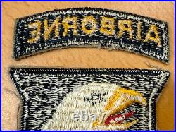 WW2 US Army 101st Airborne Division Patch Whiteback Type 14