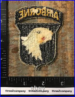WW2 US Army 101st Airborne Division SSI Patch + Attached Tab